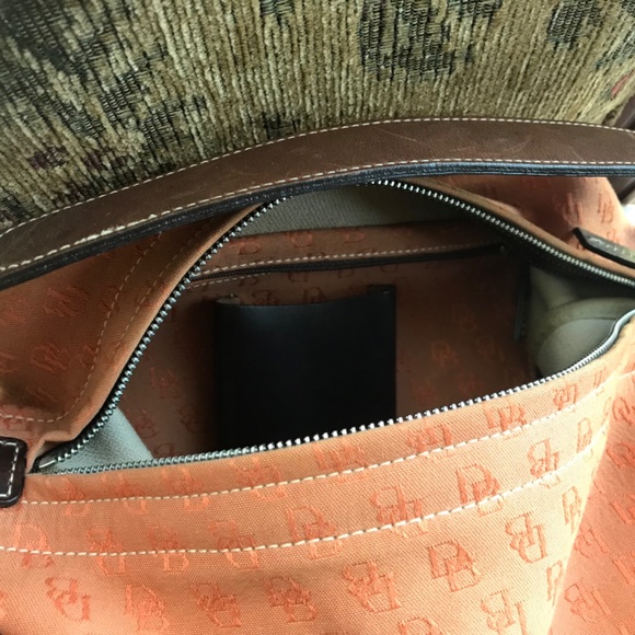 Dooney & Bourke Canvas Signature Hobo Bag - Picture 6 of 6